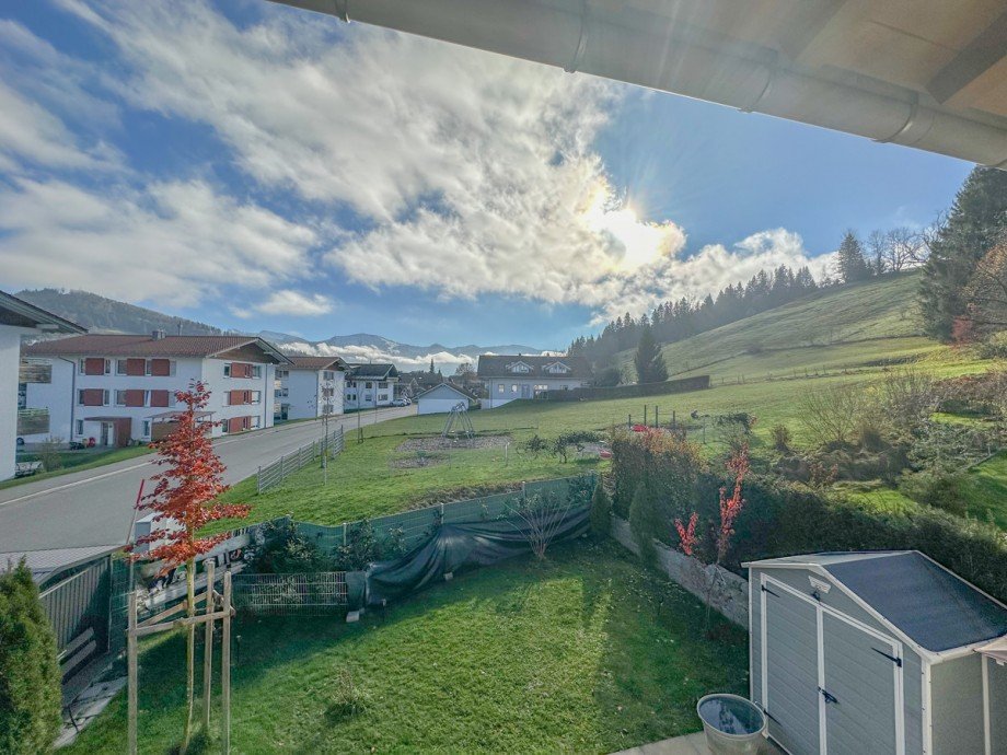 Ausblick vom Zimmer 1 Doppelhaush�lfte Oberstaufen