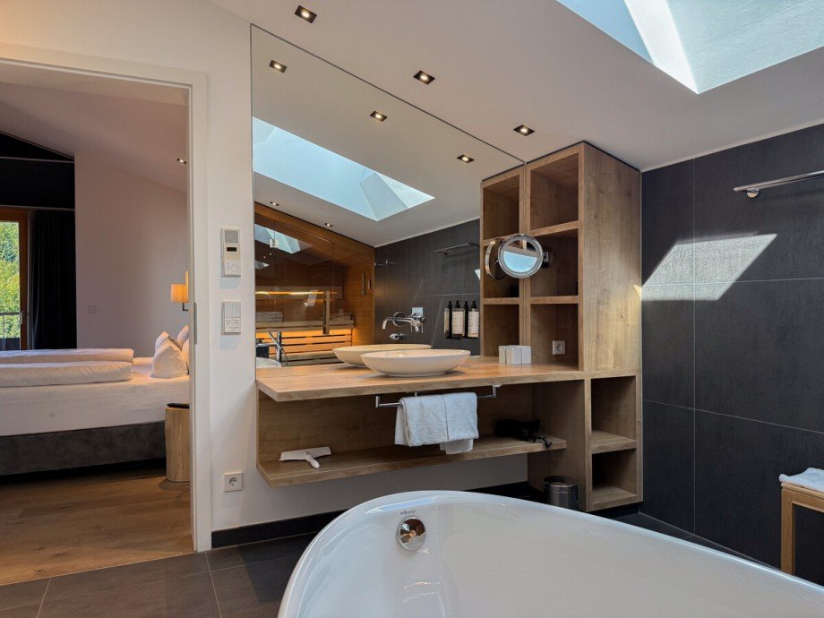 Masterbad Dachgeschosswohnung Oberstaufen