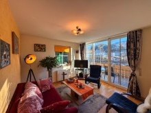 Wohnzimmer Wohnen mit Hochgratblick - charmante 3-Zimmer-Wohnung mit Garage in Oberstaufen-Wei�ach