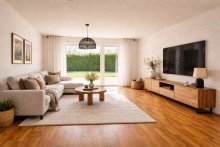 KI Bild Wohnzimmer Exklusive Erdgeschosswohnung mit Sonnenterrasse in Simmerberg im Allg�u - modern und barrierefrei