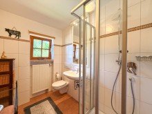 Badezimmer Hochgrat vor Augen: 
 2-Zimmer Ferienapartment mit Logenplatz
  in Steibis im Allg�u