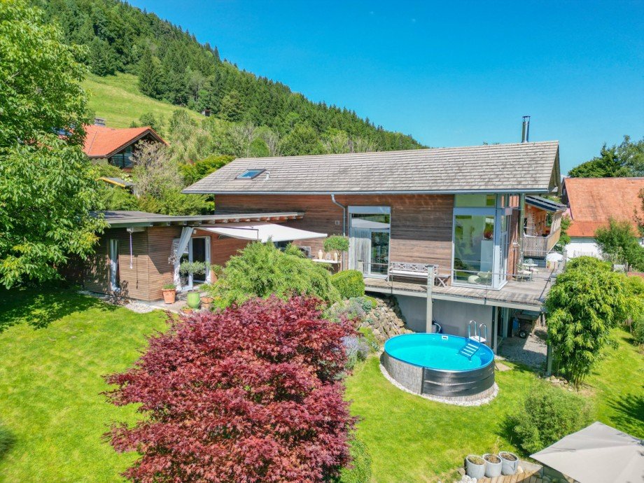 West-Ansicht Einfamilienhaus Oberstaufen / Wiedemannsdorf