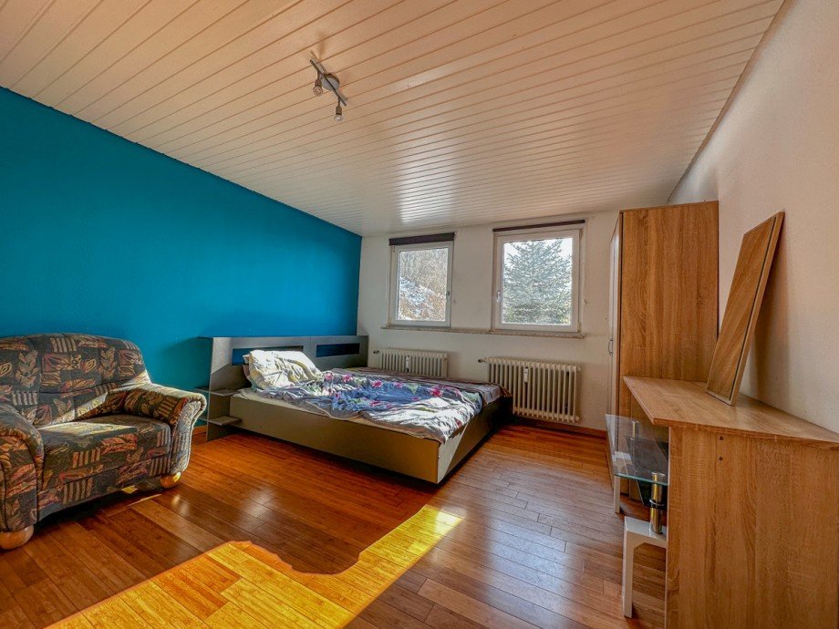 Schlafzimmer Dachgeschosswohnung Oberstaufen