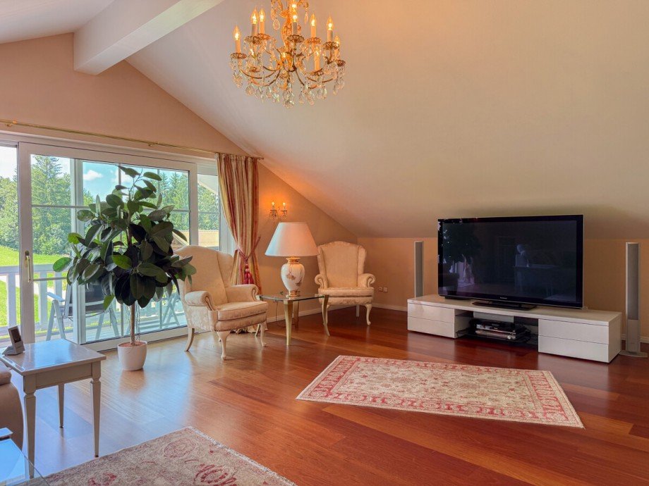Wohnzimmer DG Einfamilienhaus Oberstaufen / Steibis
