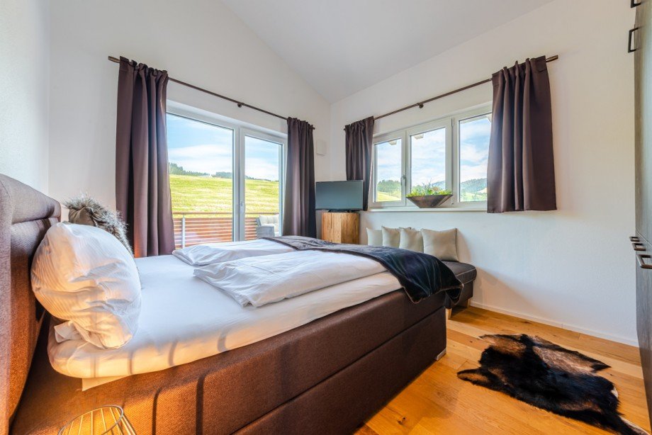 Schlafzimmer Dachgeschosswohnung Oberstaufen / Kalzhofen