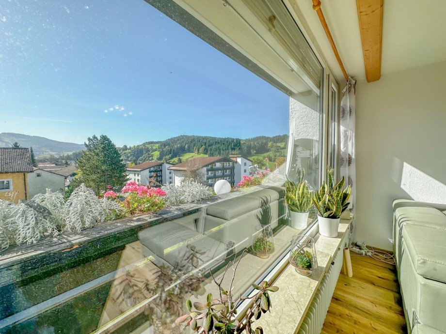Ausblick Richtung Kapf Etagenwohnung Oberstaufen