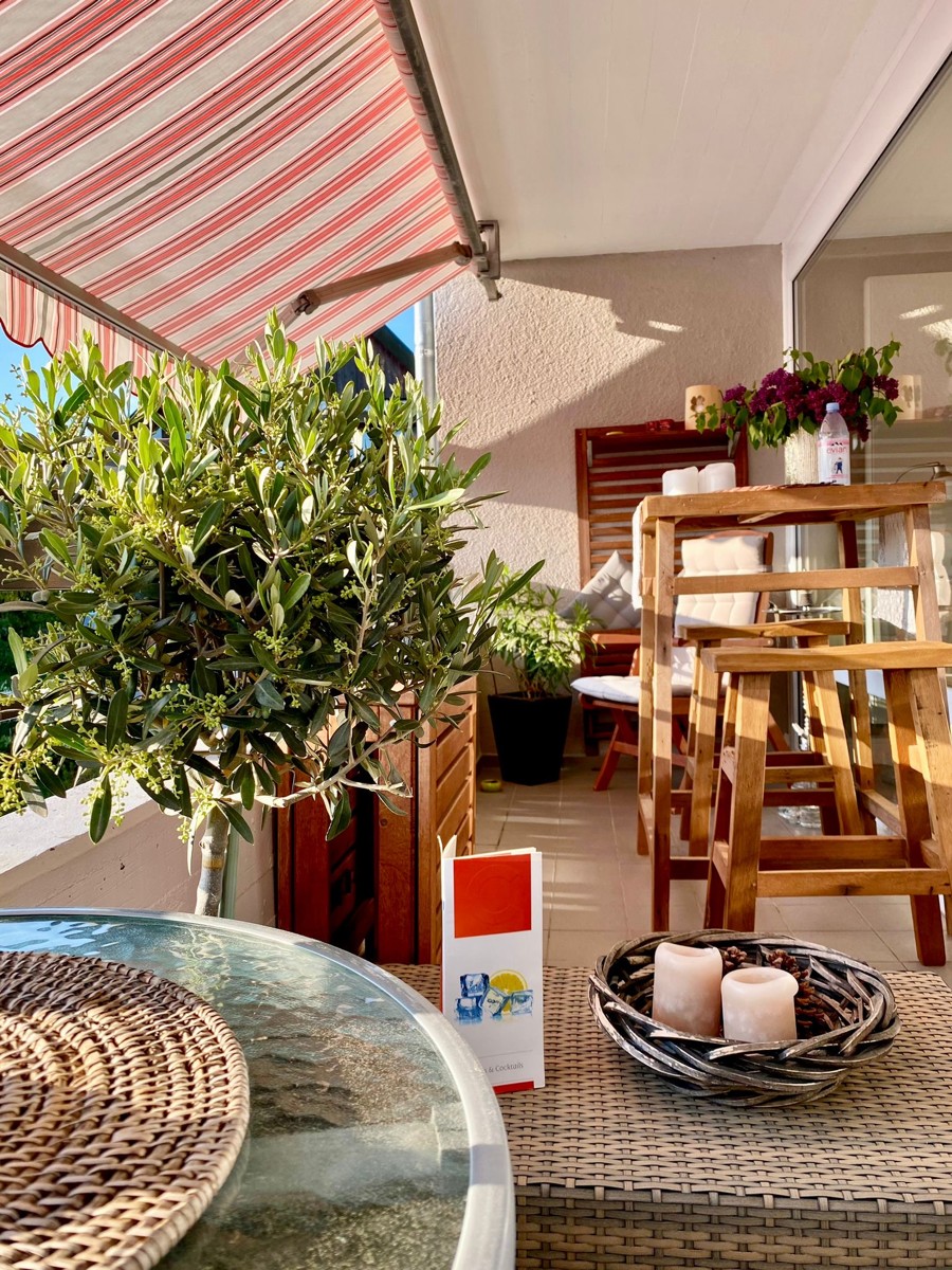 Balkon mit Markise Etagenwohnung Lindau (Bodensee)