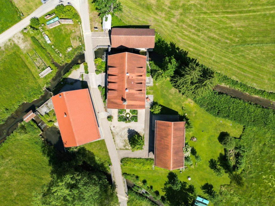 Vogelperspektive Bauernhaus Oberg�nzburg
