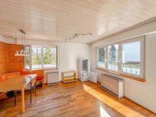 Wohnzimmer Kleines Einfamilienhaus 
 mit PANORAMA - BERGBLICK in 
 Oberreute im Allg�u