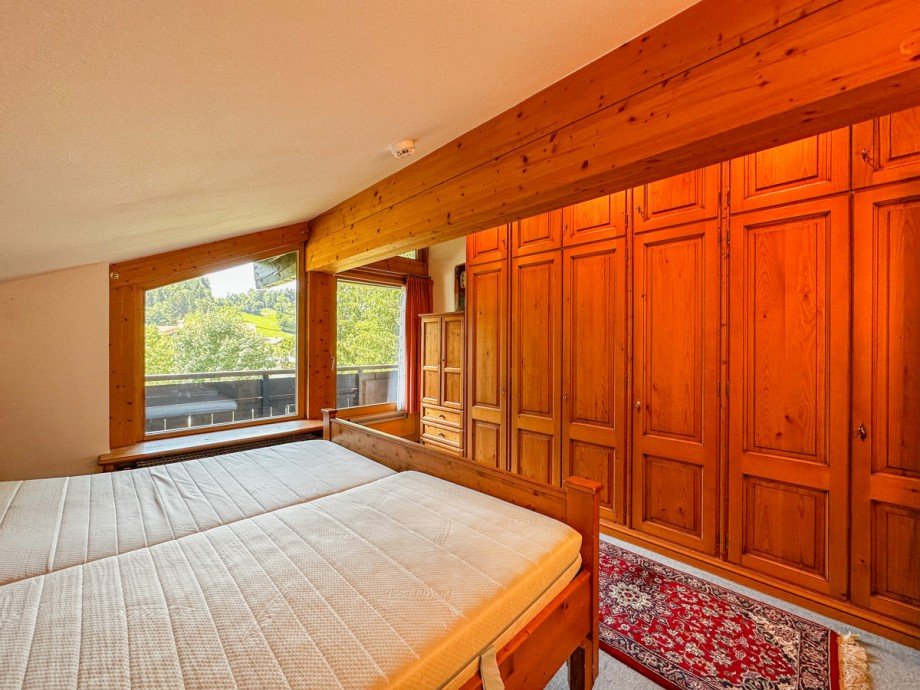 Schlafzimmer Dachgeschosswohnung Oberstaufen