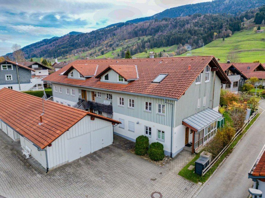 Ansicht Wohnhaus Maisonettewohnung Oberstaufen / Konstanzer