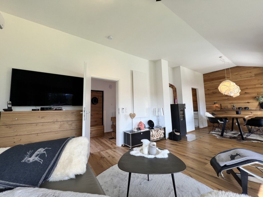 Wohnzimmer Ferienhaus Oberstaufen / Eibele