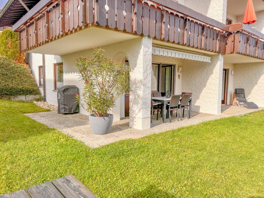 Terrasse und Garten Etagenwohnung Oberreute