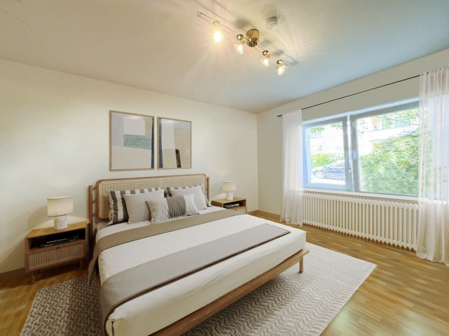 Schlafzimmer Visualisierung Etagenwohnung Lindau