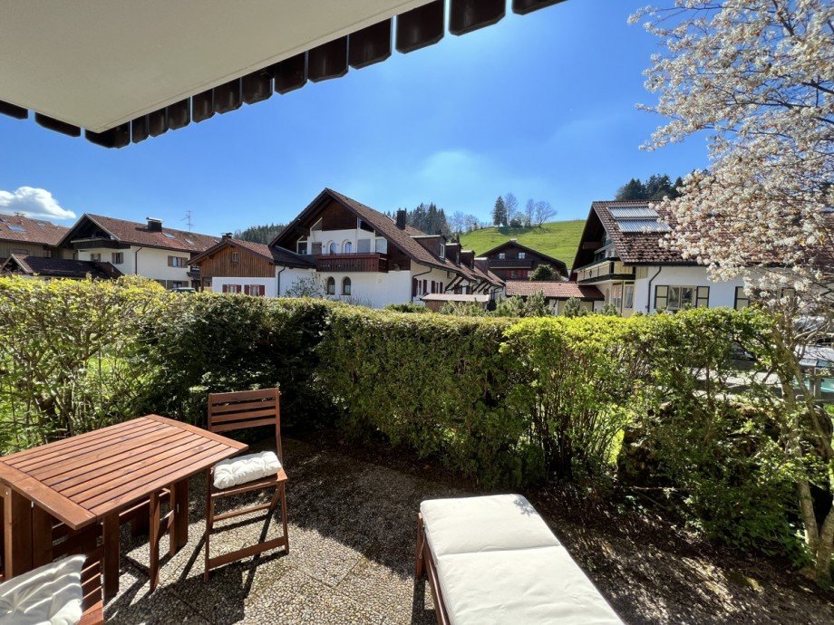Ausblick nach S�den Erdgeschosswohnung Oberstaufen