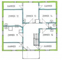 Grundriss 2. OG Einzigartiges Potential in Bestlage:
 Renovierungsbed�rftiges Mehrfamilienhaus 
 in Oberstaufen