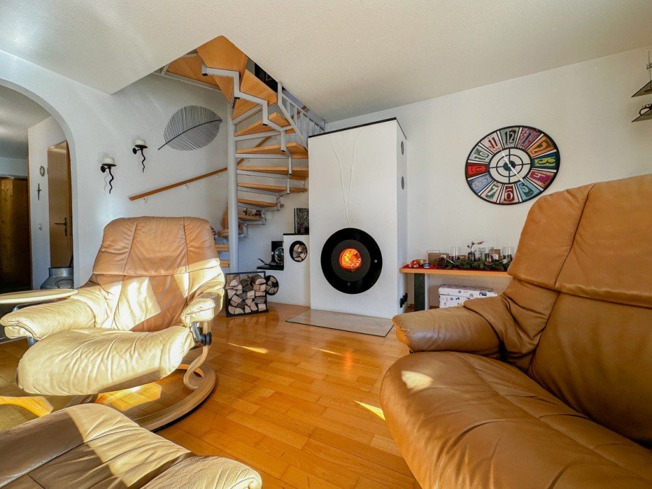 Wohnzimmer Maisonettewohnung Lindenberg im Allg�u