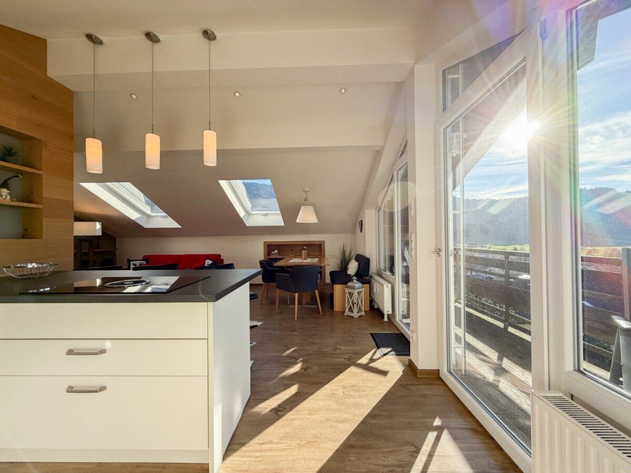 K�che - Essbereich Dachgeschosswohnung Oberstaufen / Wiedemannsdorf
