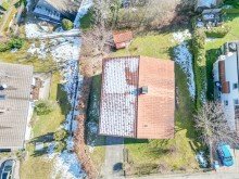 Vogelperspektive Kleines Einfamilienhaus 
 mit PANORAMA - BERGBLICK in 
 Oberreute im Allg�u