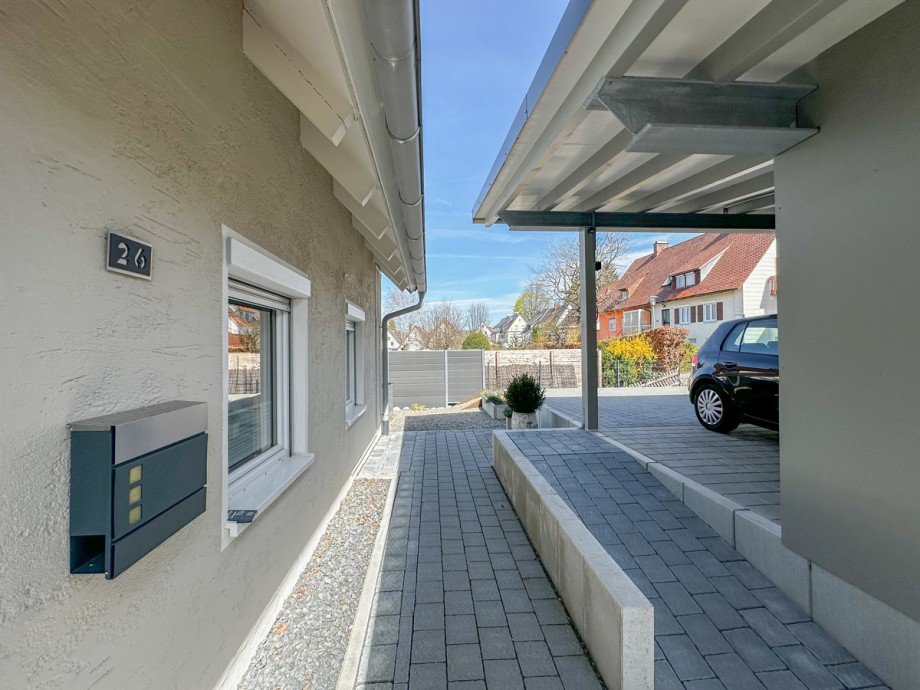 Eingangsbereich Doppelhaush�lfte Lindenberg im Allg�u