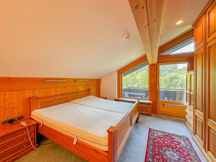 Schlafzimmer Dachgeschosswohnung Oberstaufen