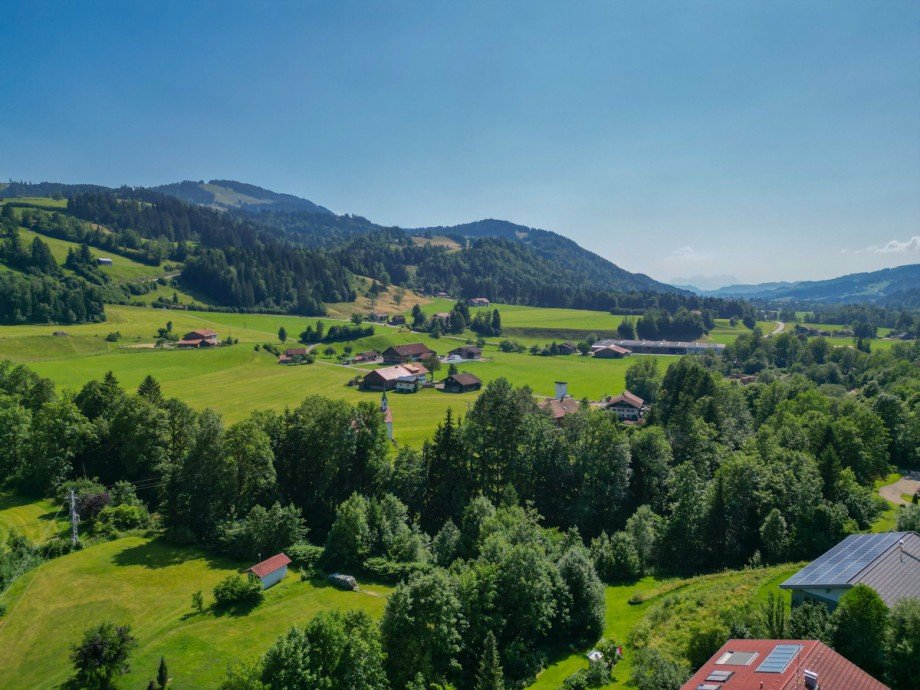 Ausblick Richtung Schweiz / �sterreich Etagenwohnung Oberstaufen / Wei�ach