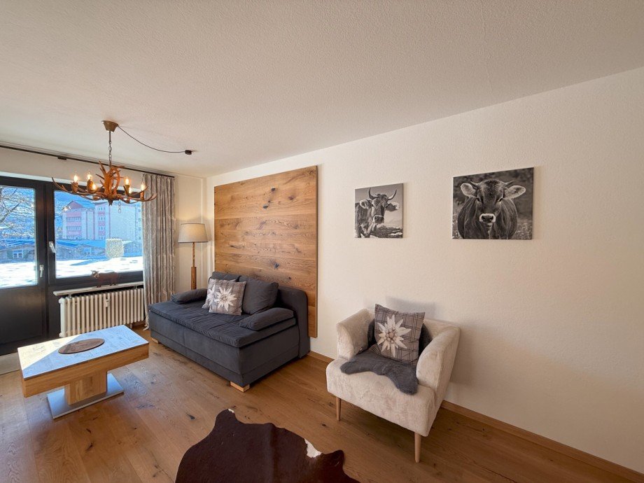 Wohnzimmer Erdgeschosswohnung Oberstaufen-Weissach