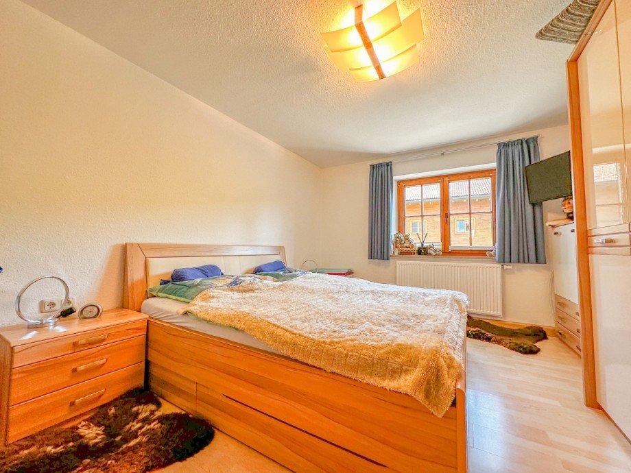 Schlafzimmer Erdgeschosswohnung Oberstaufen / Steibis