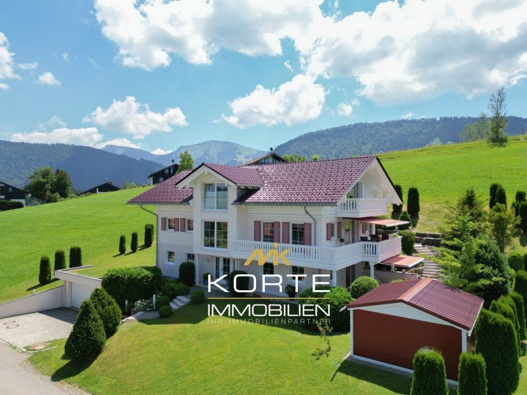 Objektansicht Oberstaufen / Steibis Einfamilienhaus Exklusives Landhaus in traumhafter Sonnenlage - Luxus, Ruhe und Bergpanorama in Steibis im Allg�u