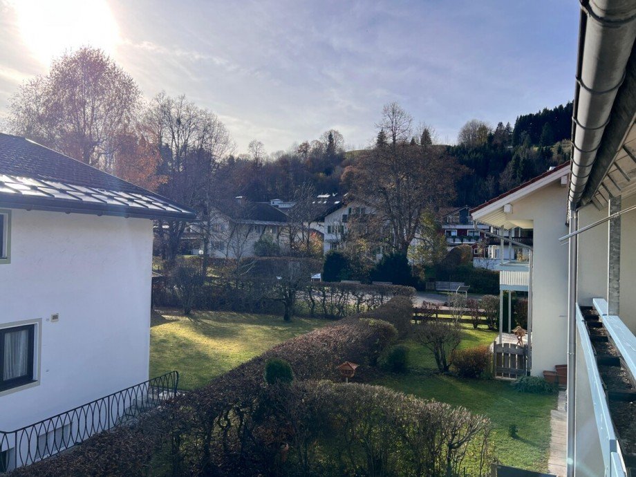 Blick zum kleinen Kurpark Maisonettewohnung Oberstaufen