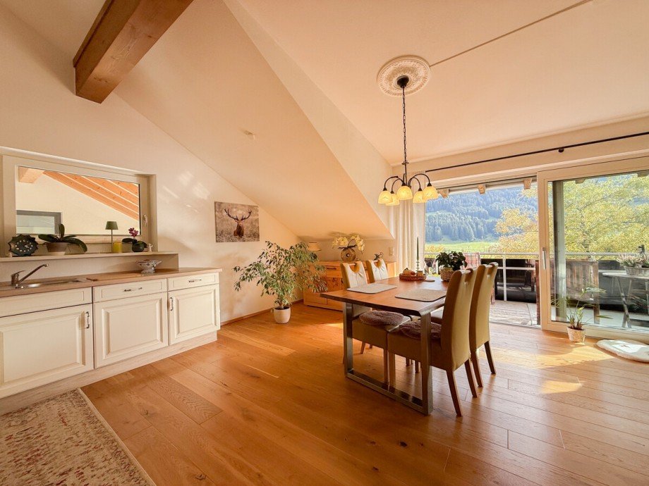 K�che - Essbereich Dachgeschosswohnung Oberstaufen / Wiedemannsdorf