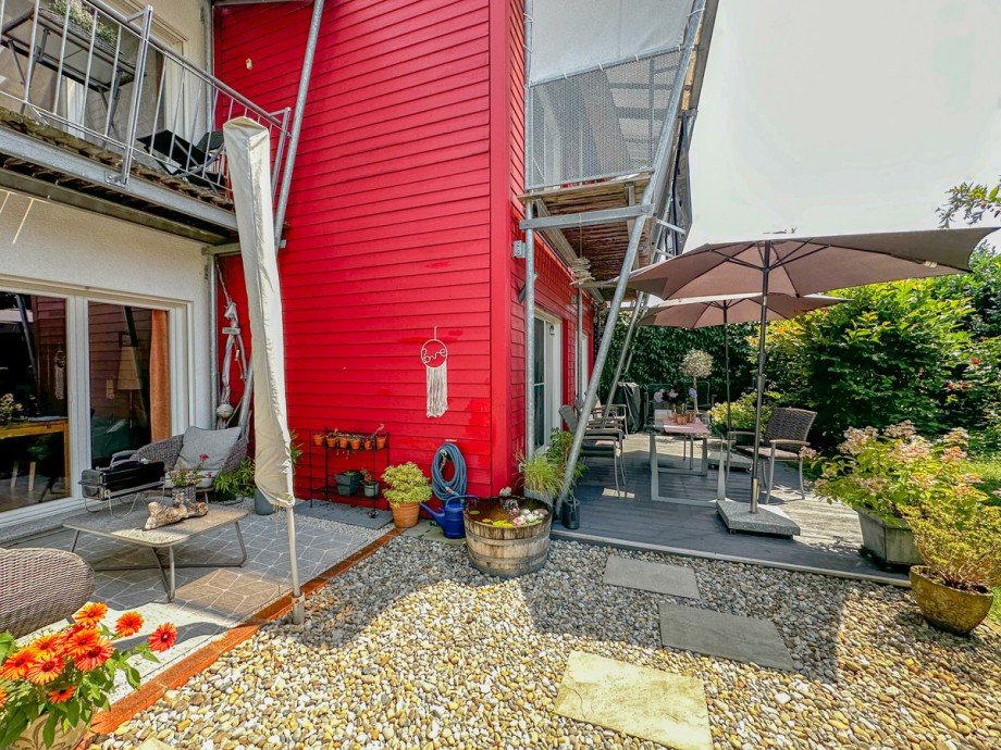 Terrasse Doppelhaush�lfte Wasserburg / Hengnau