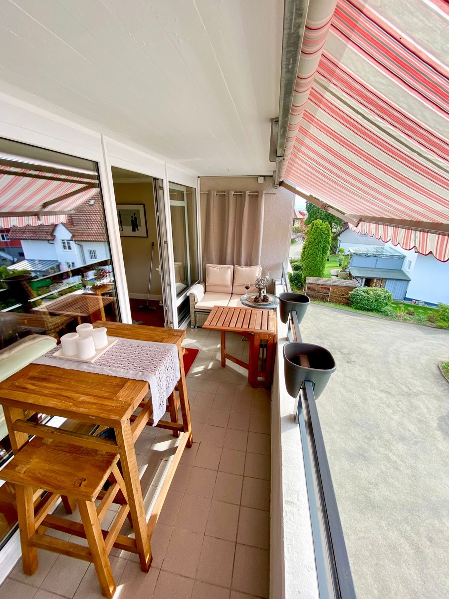 Balkon mit Markise Etagenwohnung Lindau (Bodensee)