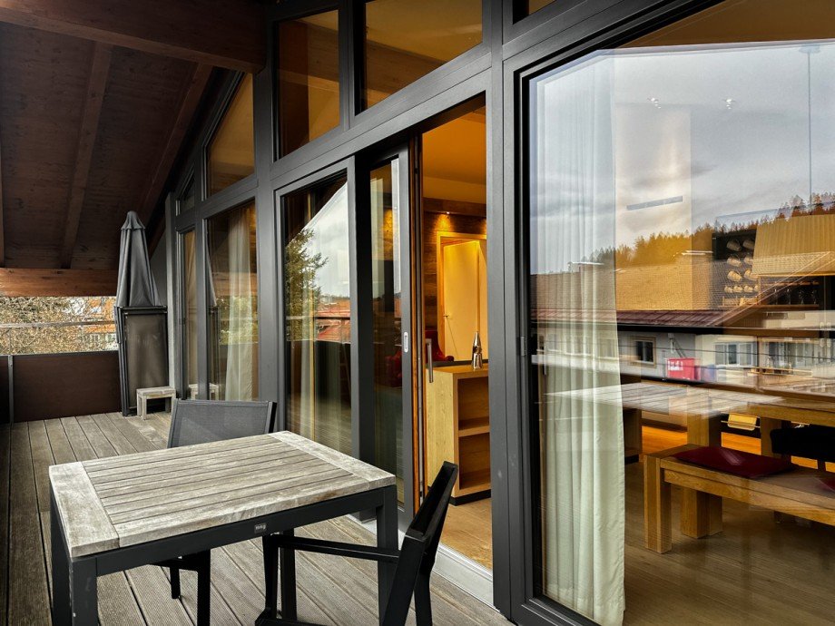 Balkon ( Chalet Kapf ) Dachgeschosswohnung Oberstaufen