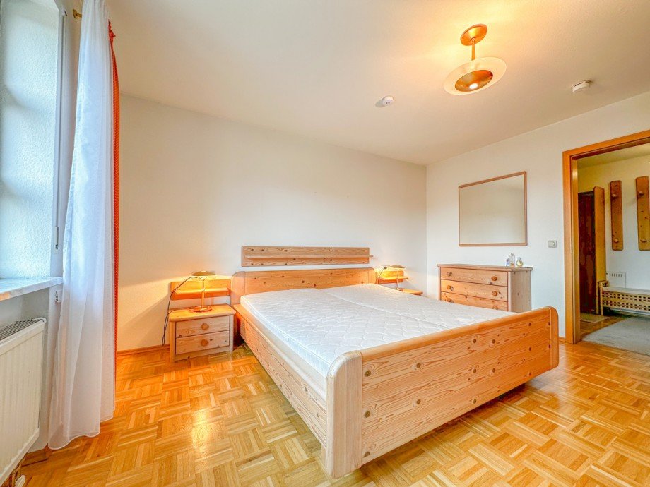 Schlafzimmer Dachgeschosswohnung Oberstaufen