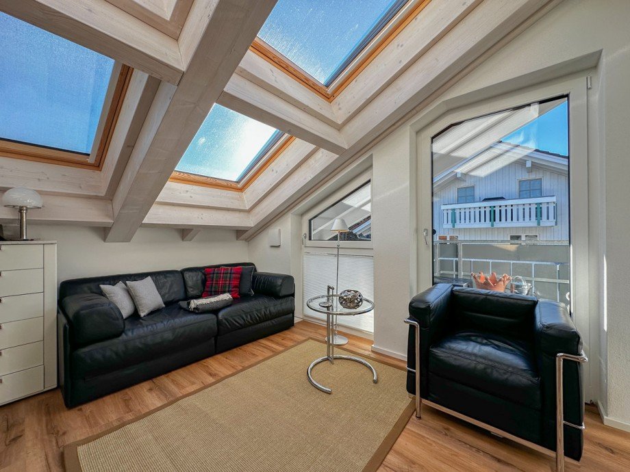 Wohnzimmer Dachgeschosswohnung Oberstaufen / Wiedemannsdorf