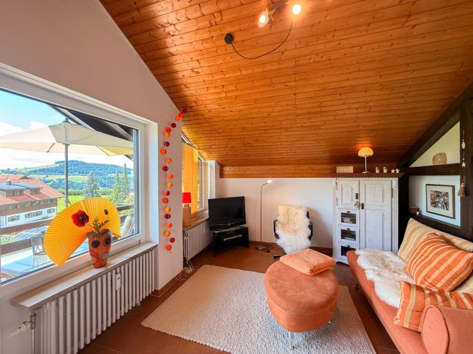 Wohnzimmer Etagenwohnung Oberstaufen / Steibis