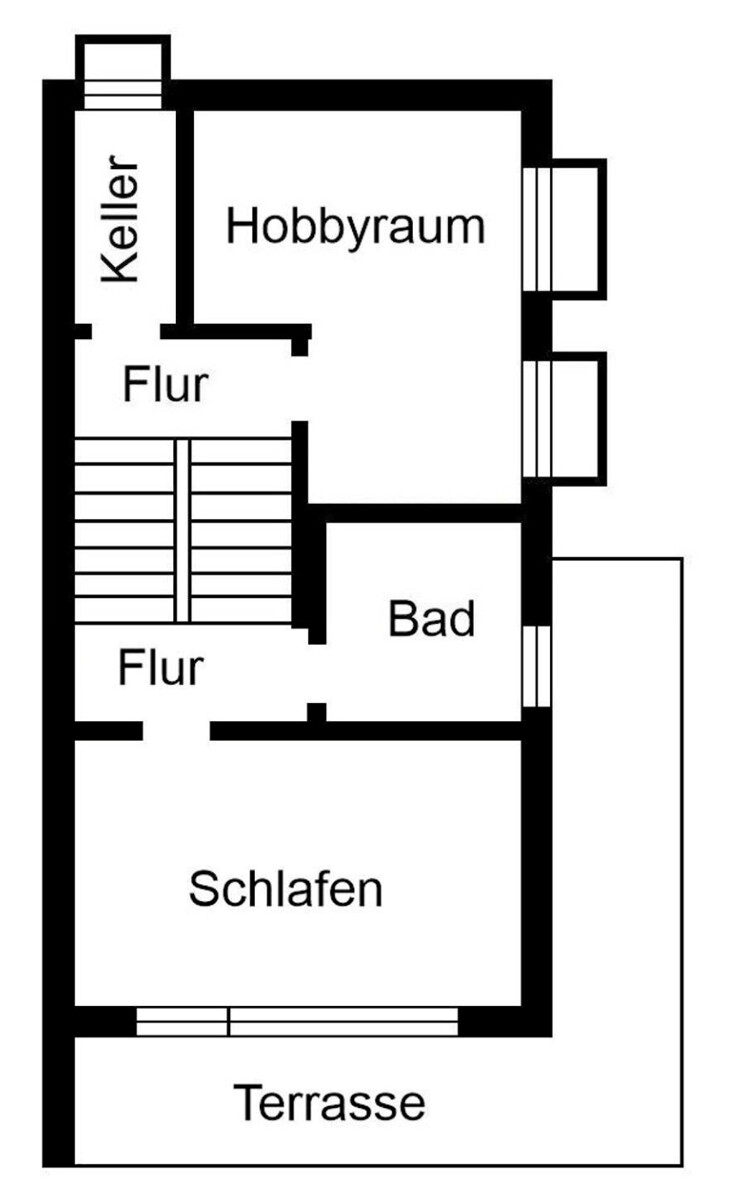 Grundriss Parterre Maisonettewohnung Oberstaufen / Steibis