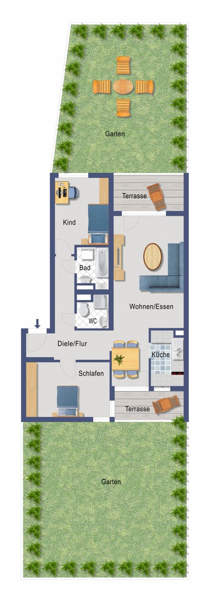  Erdgeschosswohnung Ludwigsburg