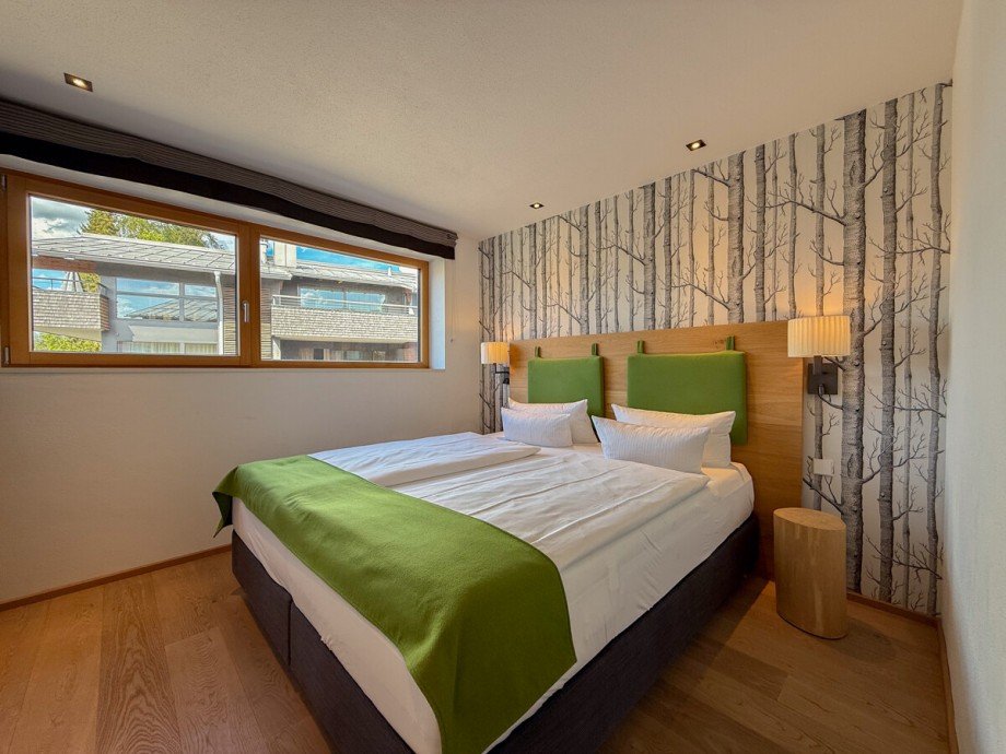zweites Schlafzimmer Etagenwohnung Oberstaufen