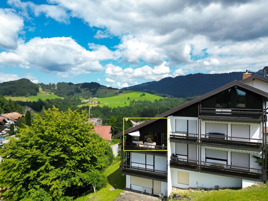 Hausansicht Etagenwohnung Oberstaufen / Steibis