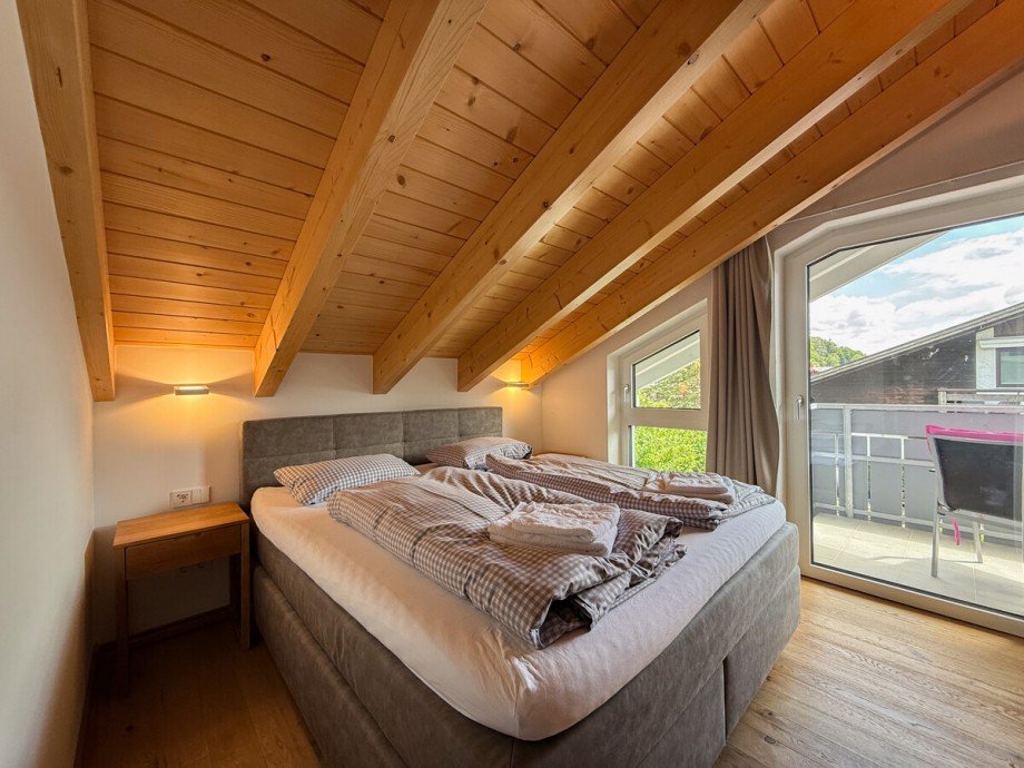 Hauptschlafzimmer Dachgeschosswohnung Oberstaufen / Wiedemannsdorf