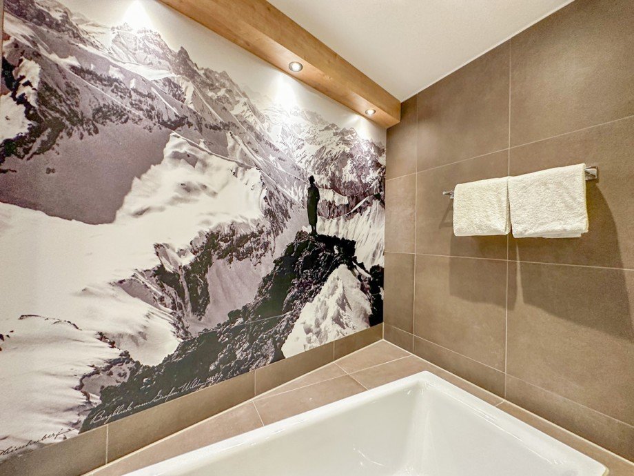 Badezimmer mit Badewanne Etagenwohnung Oberstaufen