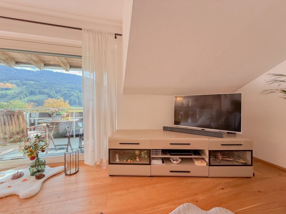 Wohnzimmer Dachgeschosswohnung Oberstaufen / Wiedemannsdorf