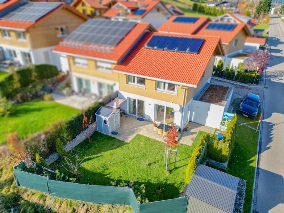 Haus Ansicht Doppelhaush�lfte Oberstaufen