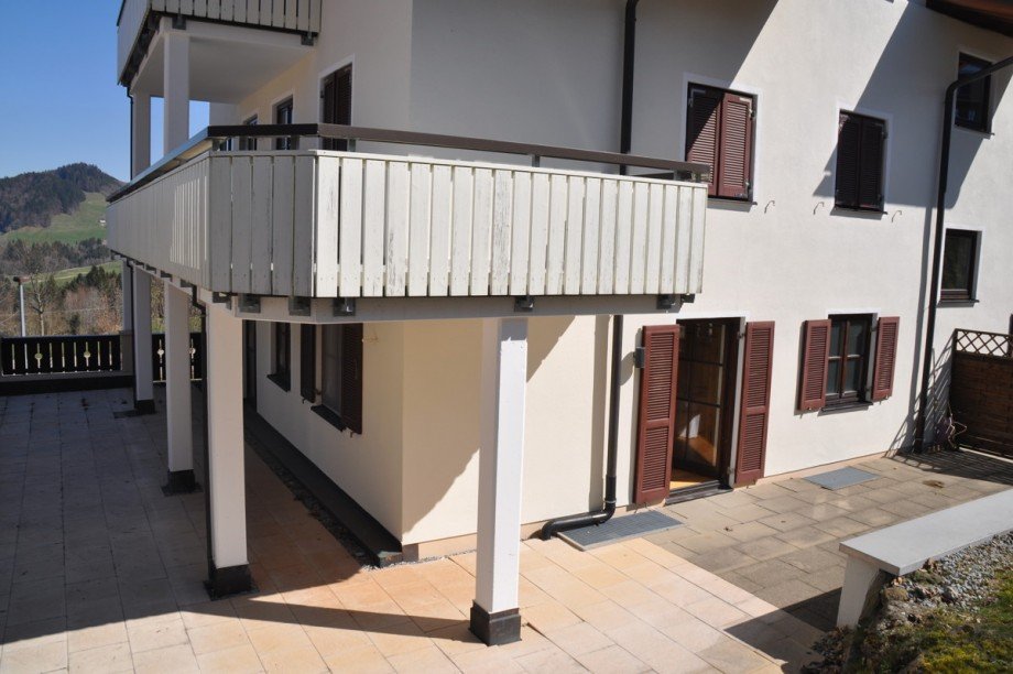 Gro�er Terrassenbereich Erdgeschosswohnung Oberstaufen / Steibis