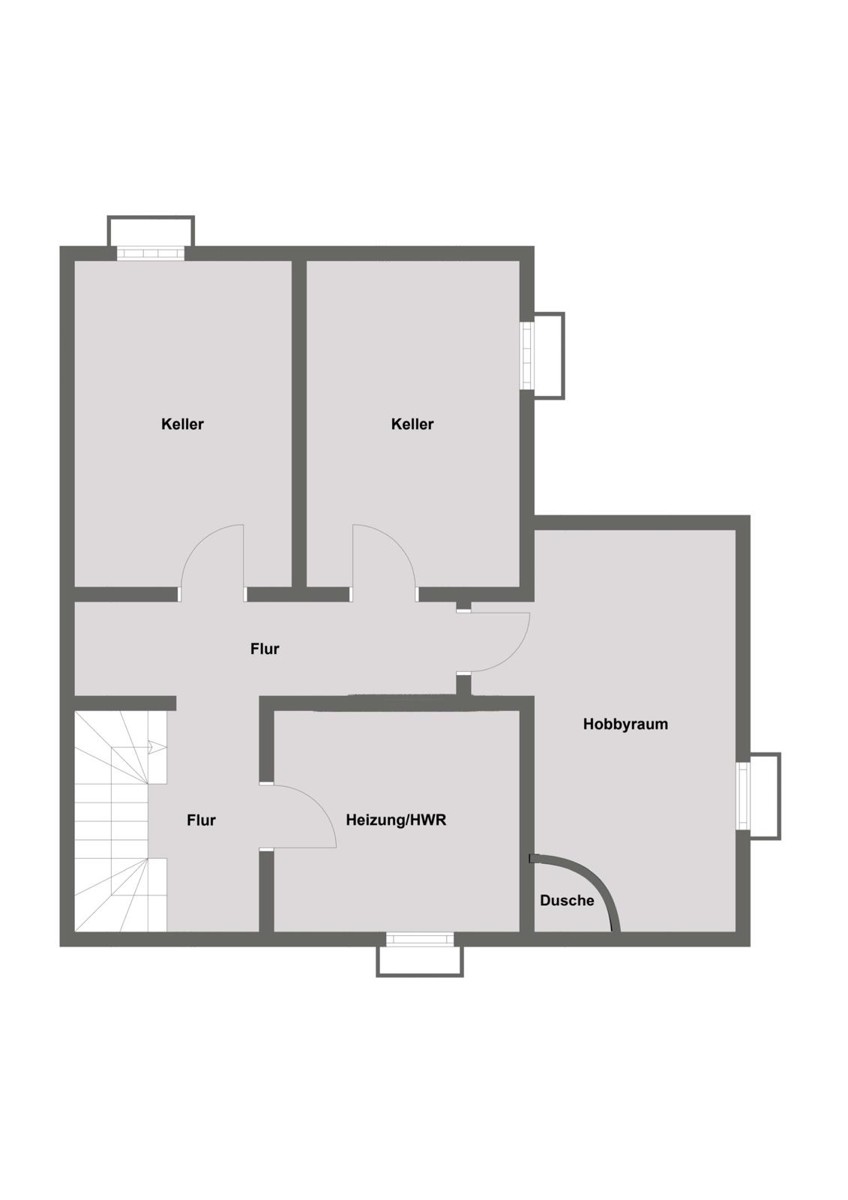 Kellergeschoss Doppelhaush�lfte Wasserburg / Hengnau