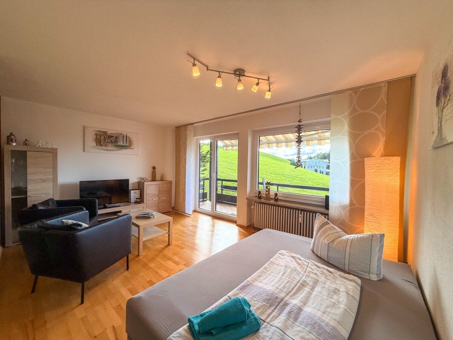 Wohnzimmer Etagenwohnung Oberstaufen / Steibis