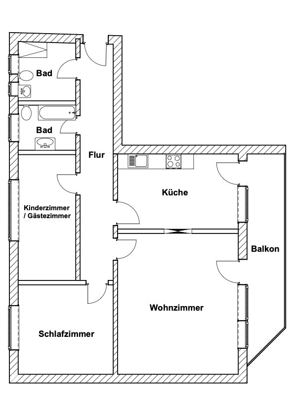 Grundriss Etagenwohnung Lindau