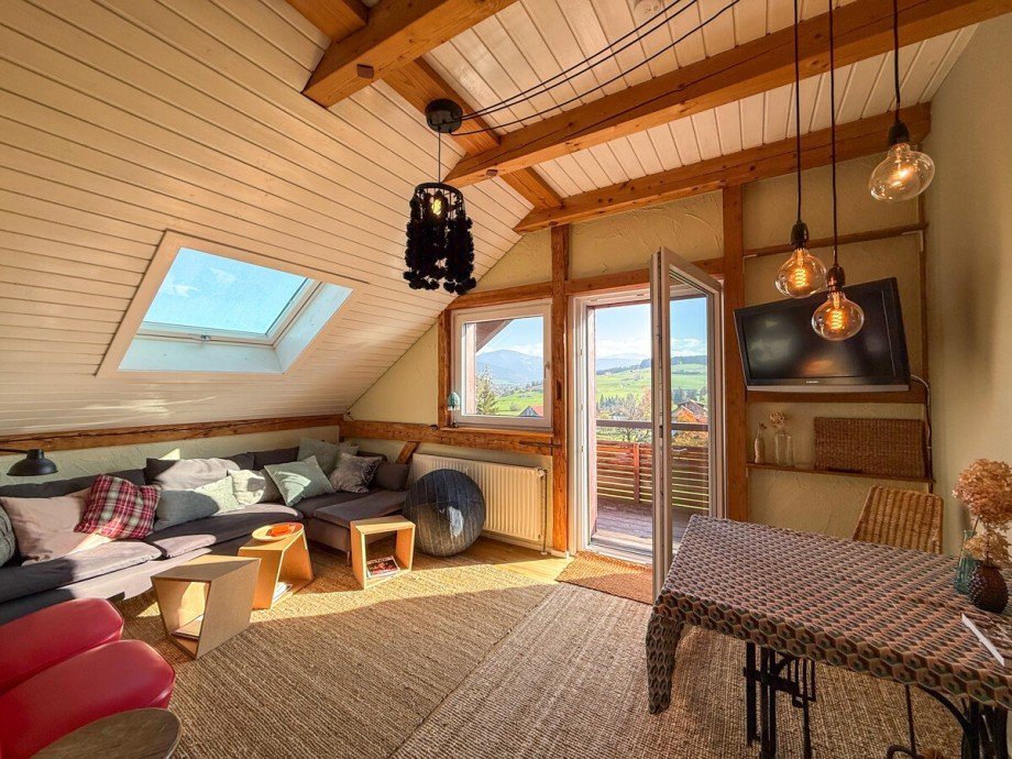 Wohn - Essbereich Dachgeschosswohnung Oberstaufen